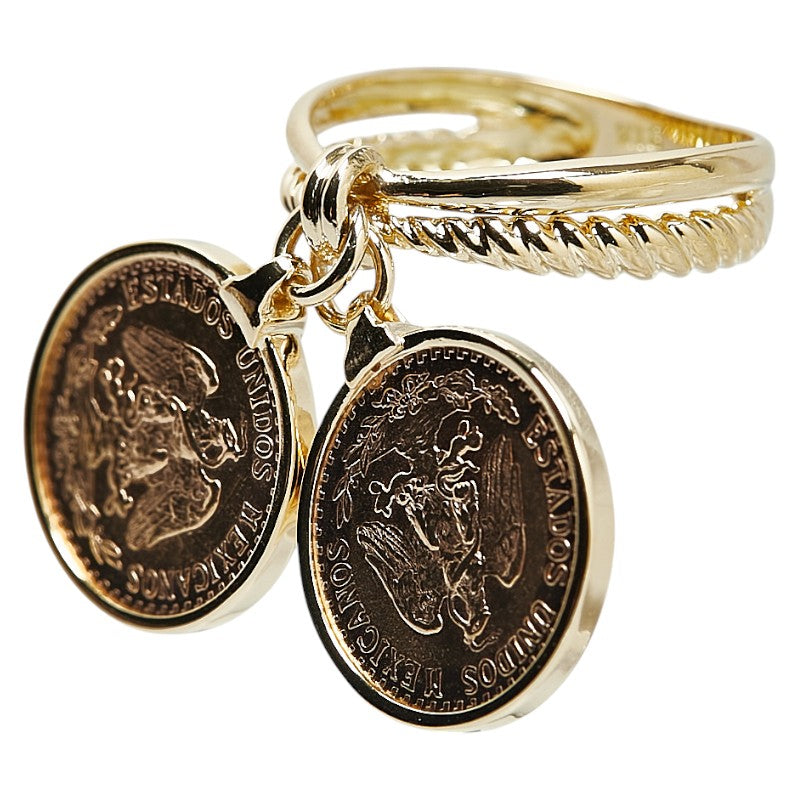 K21.6 Gold K18YG Yellow Gold 2 Peso Coin Ring