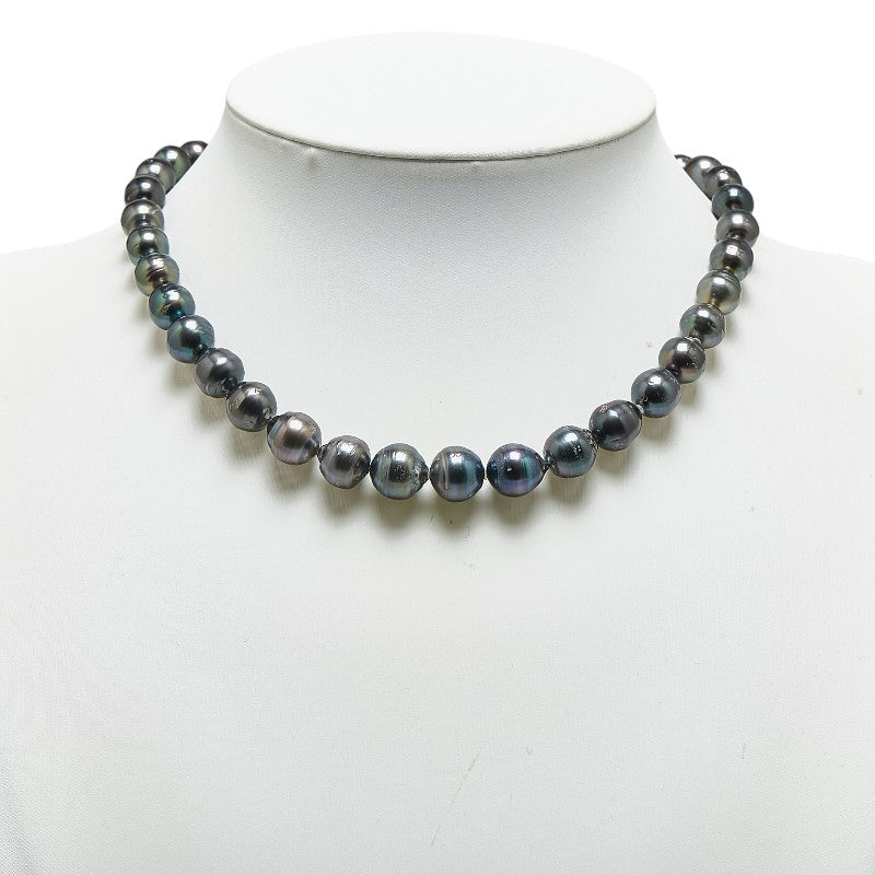 Sterling Silver Black Pearl Necklace