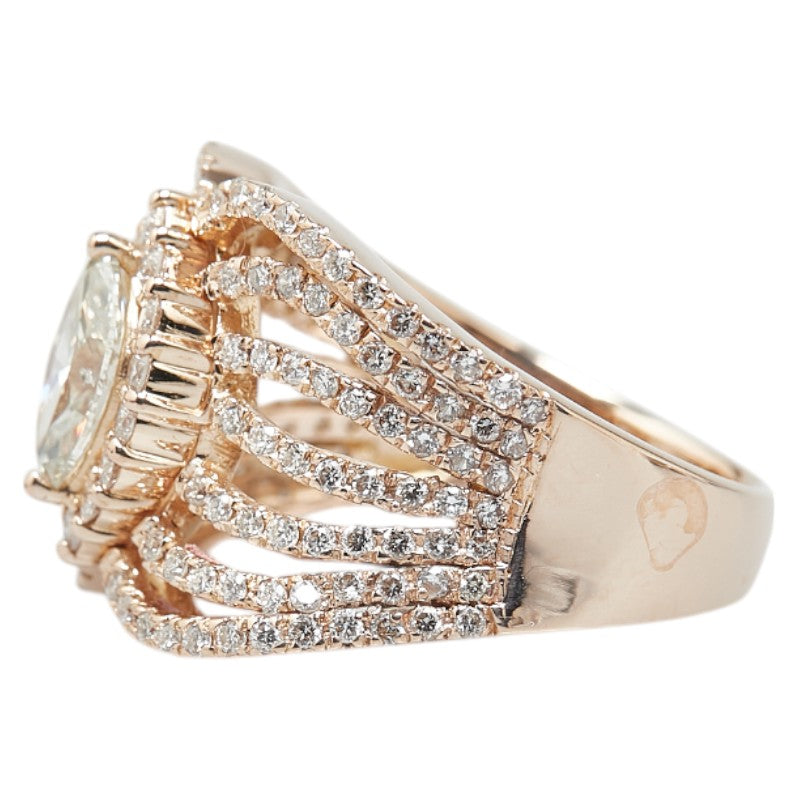 K18PG Pink Gold Diamond Ring 14.5