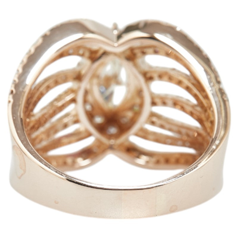 K18PG Pink Gold Diamond Ring 14.5