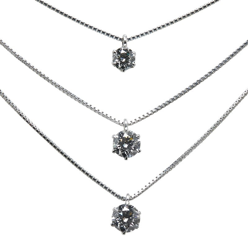 K18WG White Gold Diamond 1.011ct Necklace