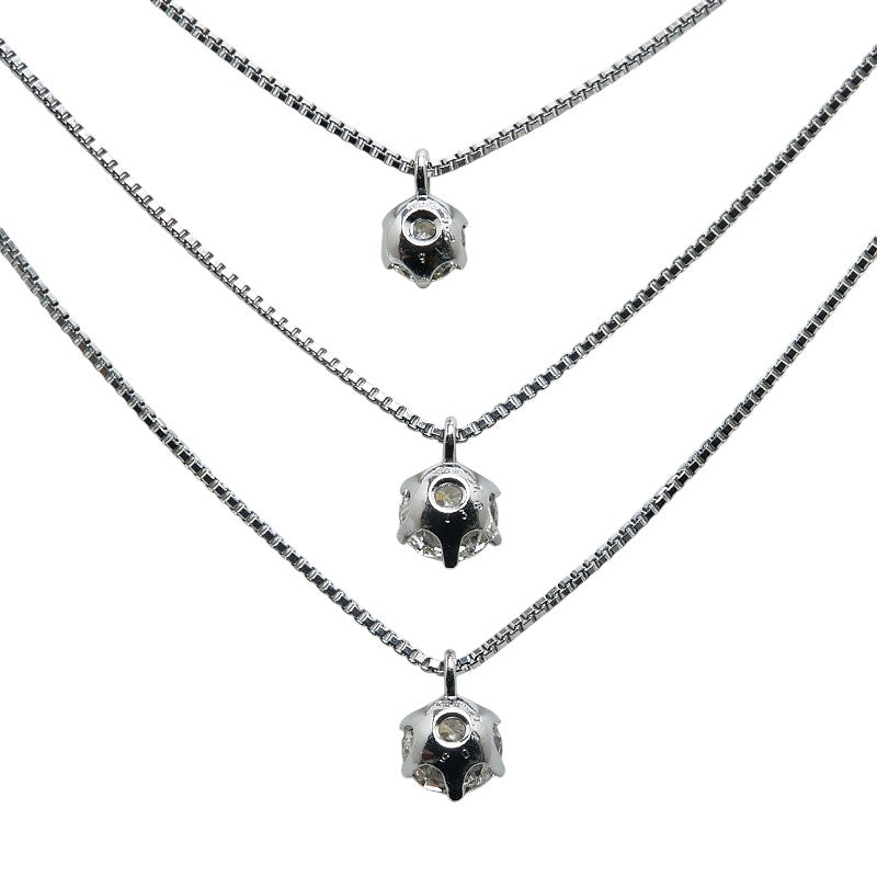 K18WG White Gold Diamond 1.011ct Necklace