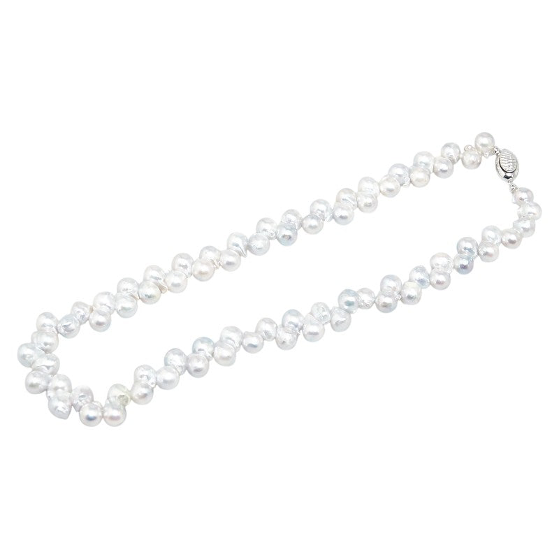 SV925 Silver Baroque Pearl Necklace