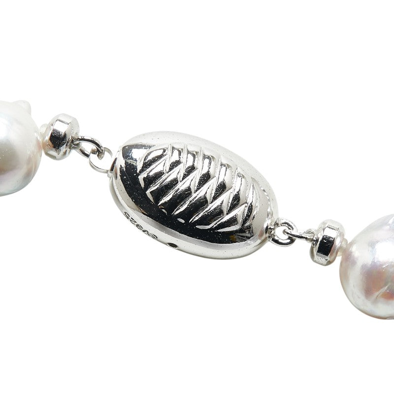 SV925 Silver Baroque Pearl Necklace