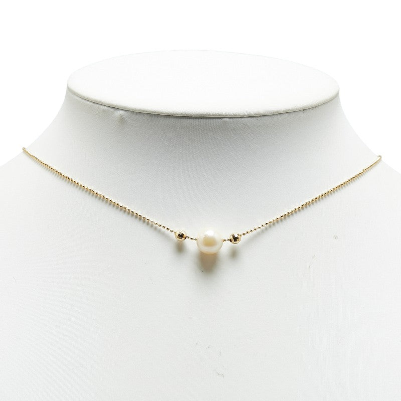 K18YG Yellow Gold Akoya Pearl Necklace