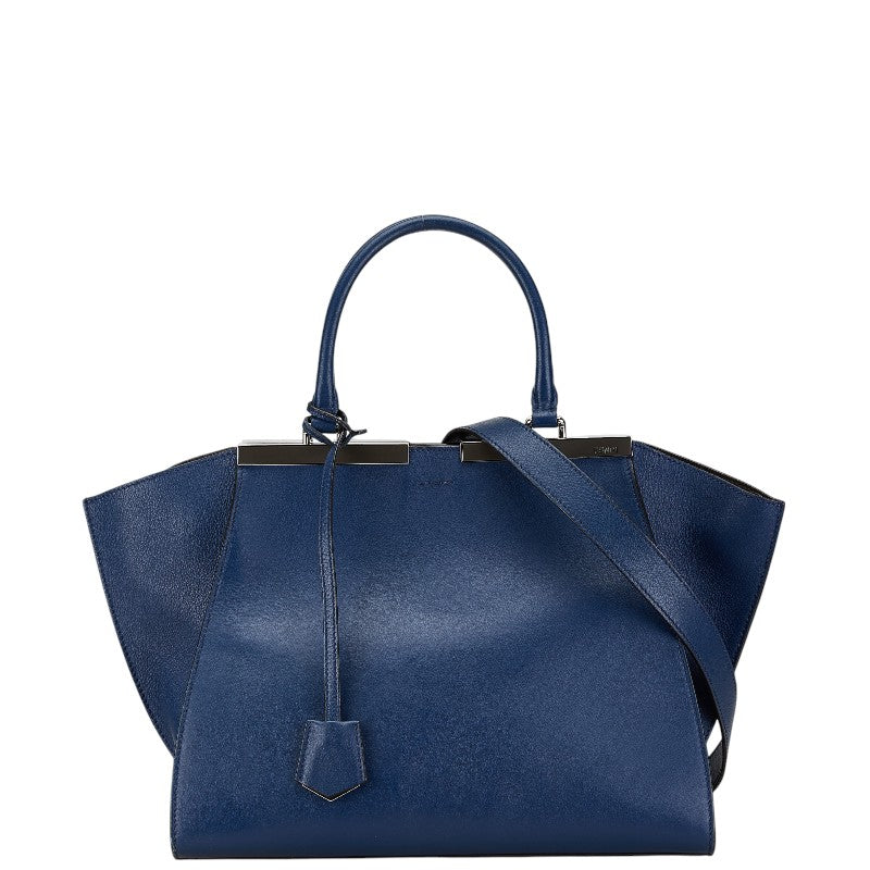 Fendi 2WAY Leather Handbag 8BH279 Blue