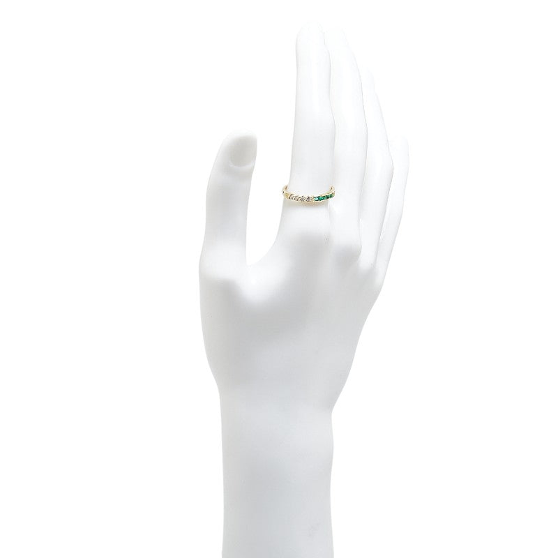 K18YG Yellow Gold Emerald Diamond Ring