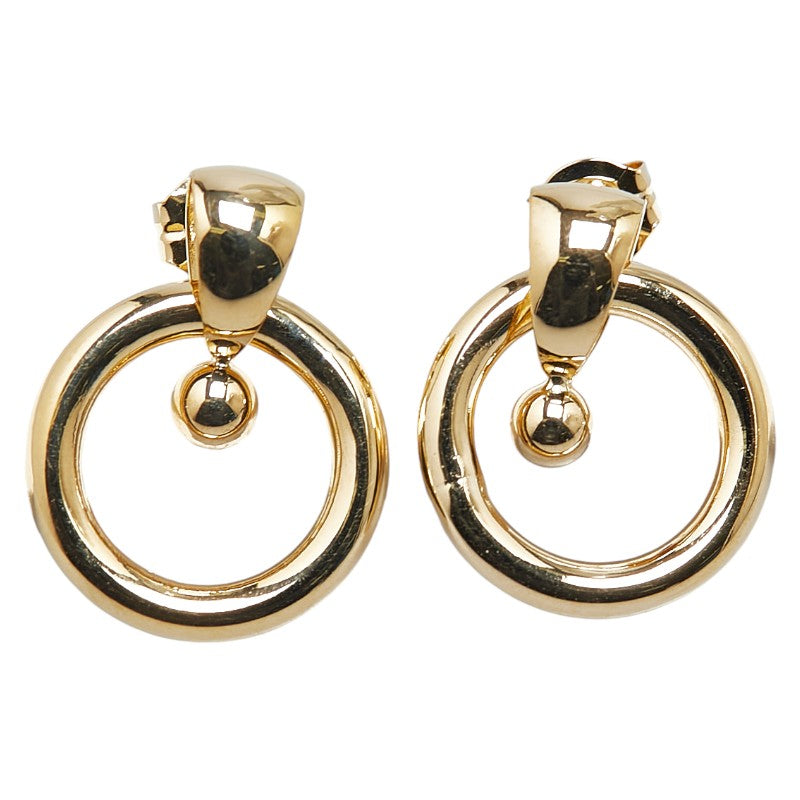 K18YG Yellow Gold Hoop Earrings