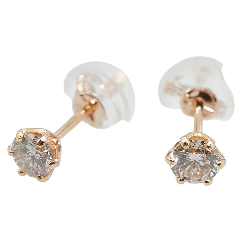 K18PG Pink Gold Diamond Stud Earrings