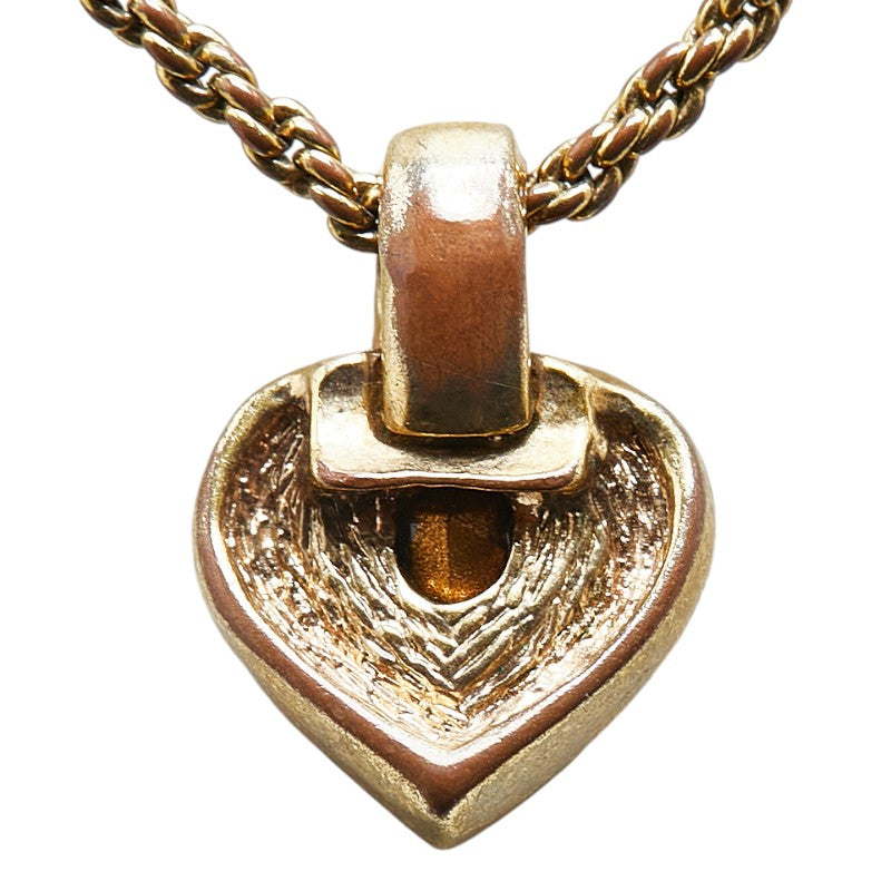 Dior Heart Motif Diamond Necklace K18YG Gold