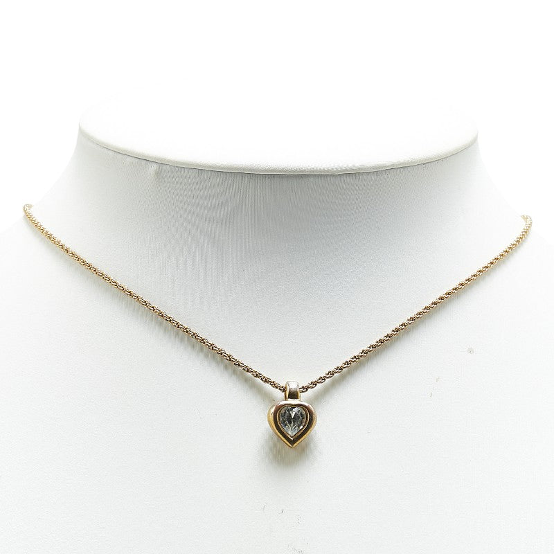 Dior Heart Motif Diamond Necklace K18YG Gold