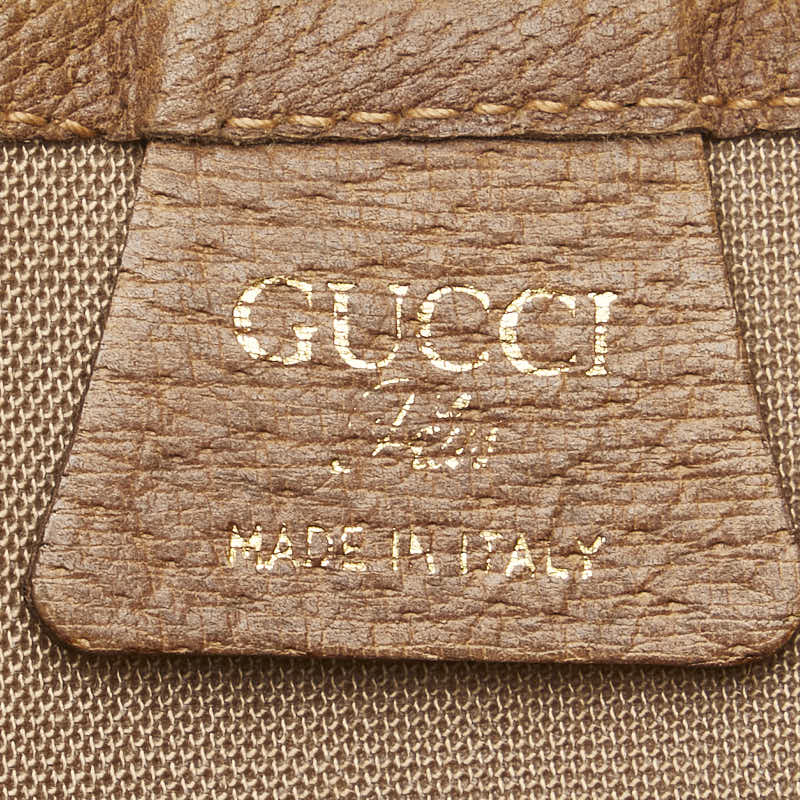 Gucci GG Plus Sherry Line Tote Bag Beige PVC Leather