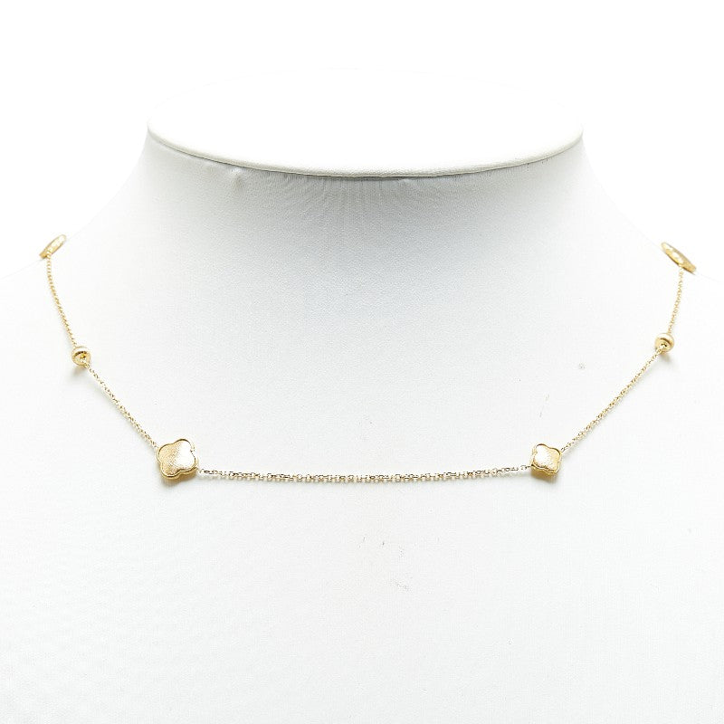 K18YG Gold Clover Necklace