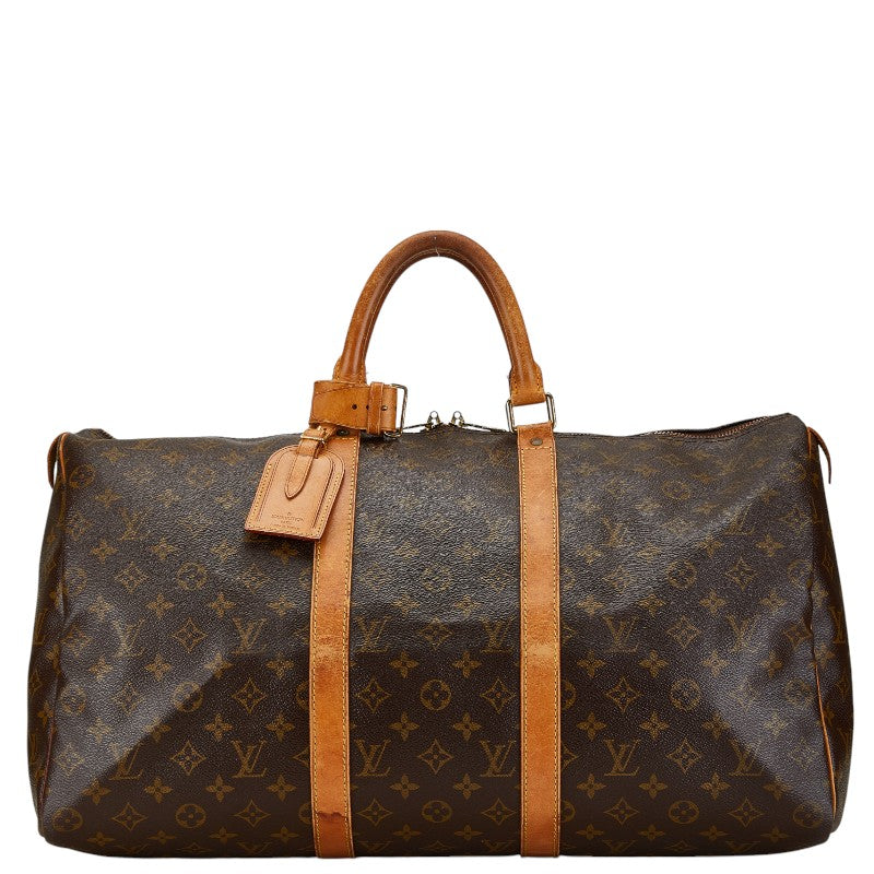 Louis Vuitton Monogram Keepall 50 Travel Bag Brown