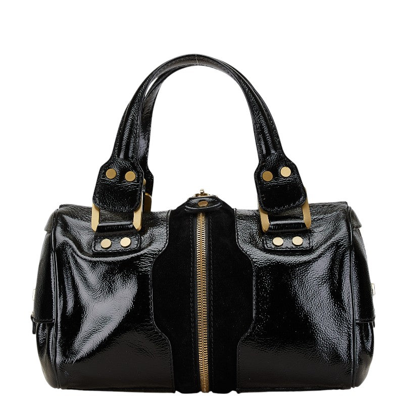 Jimmy Choo Suede Patent Leather Handbag