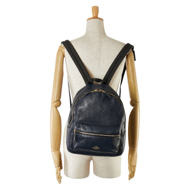 Coach Leather Backpack 30550 Navy