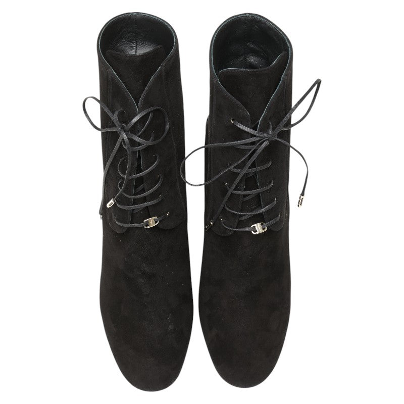 Salvatore Ferragamo Suede Leather Lace-Up Boots