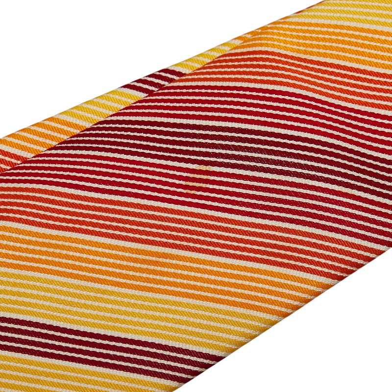 Hermes Silk Tie Red Orange Multicolor