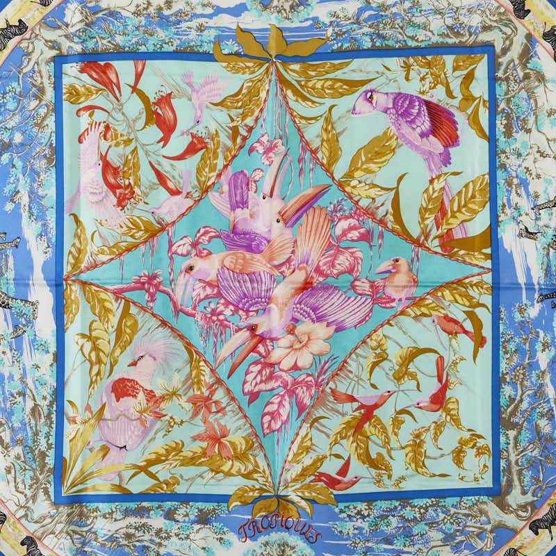 Hermes Silk Scarf Tropiques Tropical