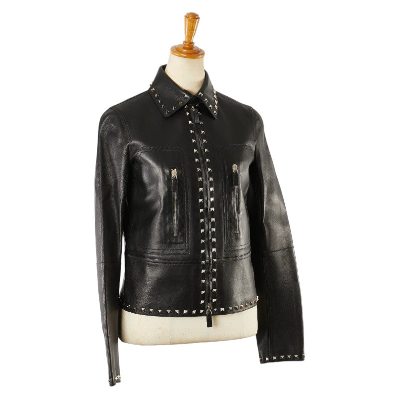 Valentino Rockstuds Leather Jacket Black