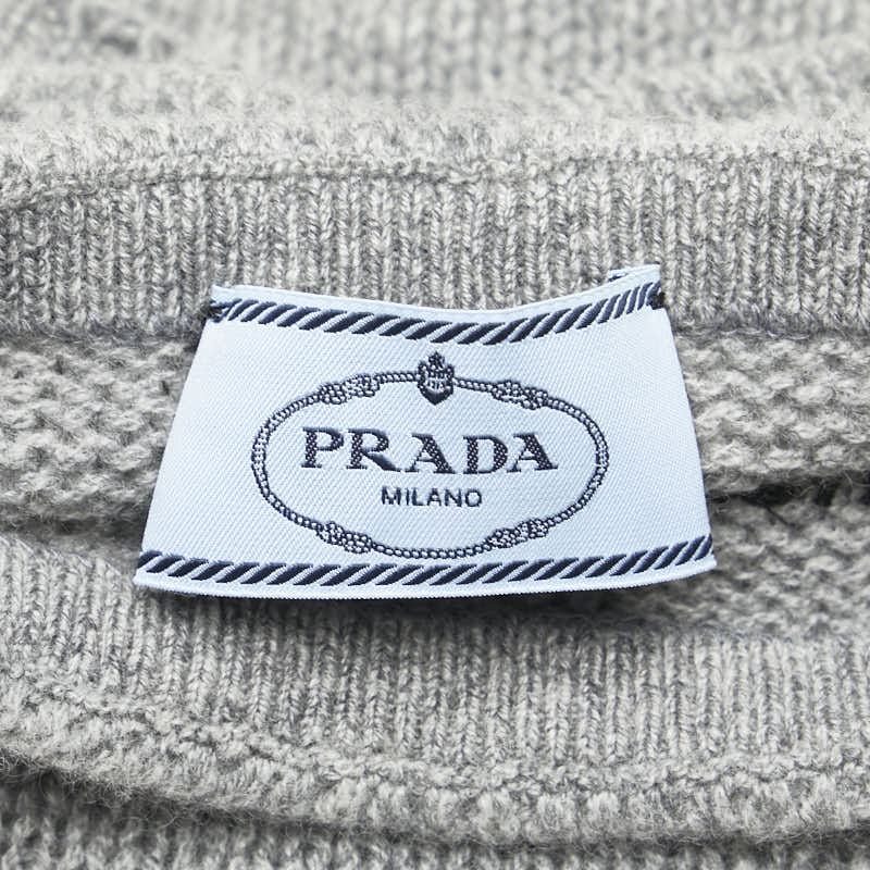 Prada Cashmere Mock Neck Cutout Knit Sweater