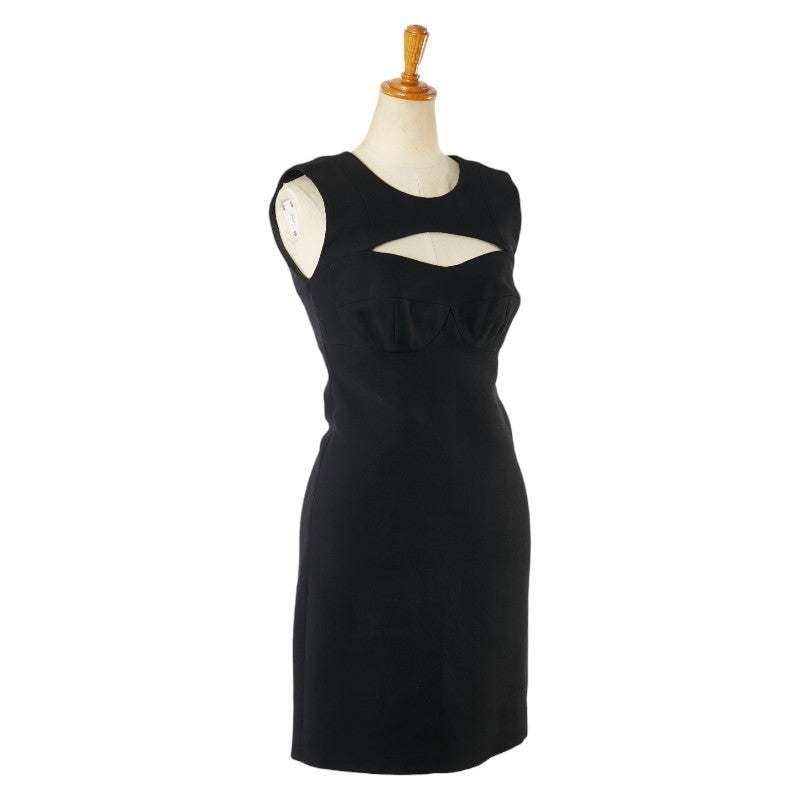 Prada Wool Silk Cutout Sleeveless Dress