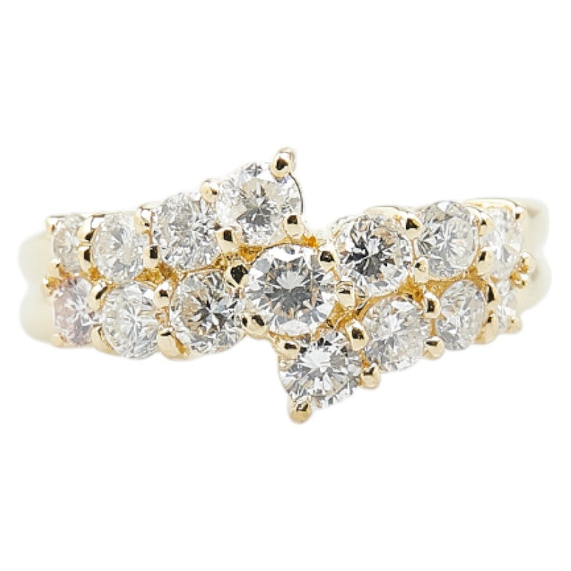 K18YG Yellow Gold Diamond Ring 1.10ct