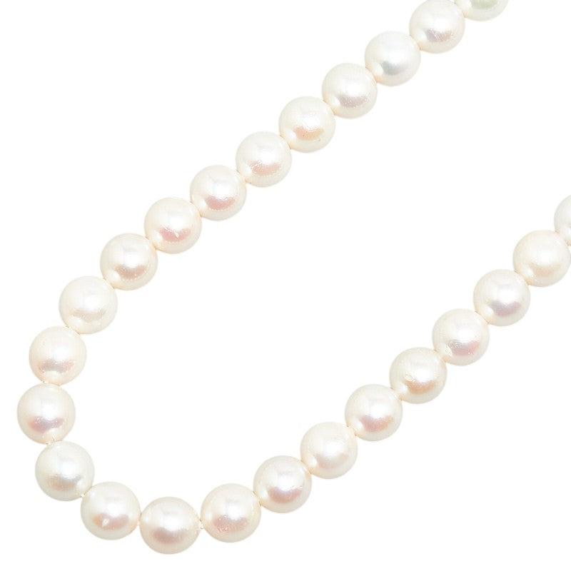 SV925 Silver Akoya Pearl Flower Necklace