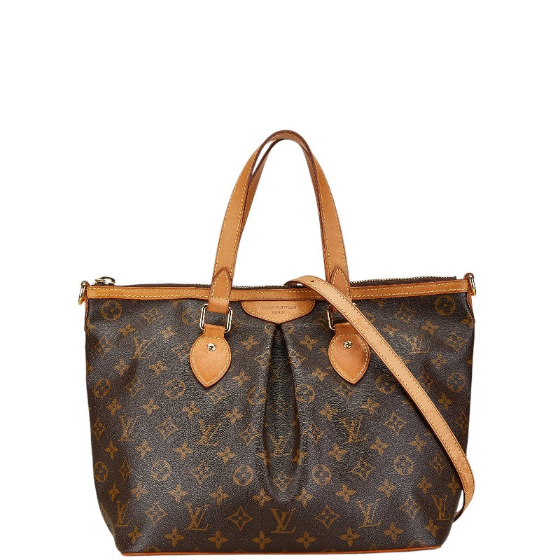 Louis Vuitton Palermo PM 2WAY Handbag Brown