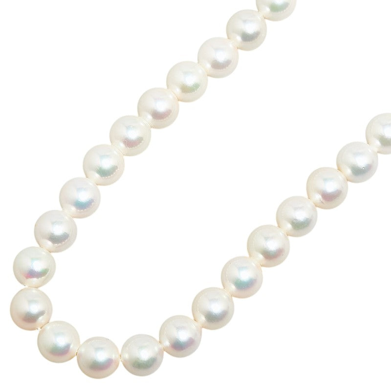 SV925 Silver Akoya Pearl Flower Necklace