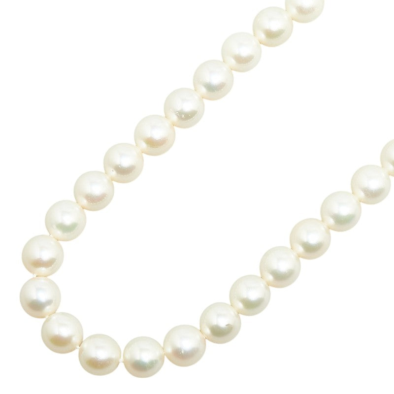 SV925 Silver Akoya Pearl Flower Necklace