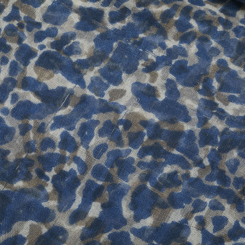 Louis Vuitton Leopard Cashmere Silk Scarf