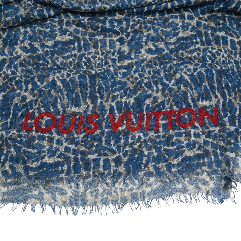 Louis Vuitton Leopard Cashmere Silk Scarf