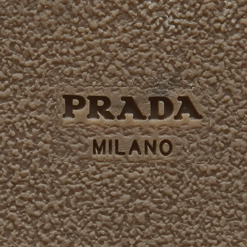 Prada Leather Canvas Flat Shoes