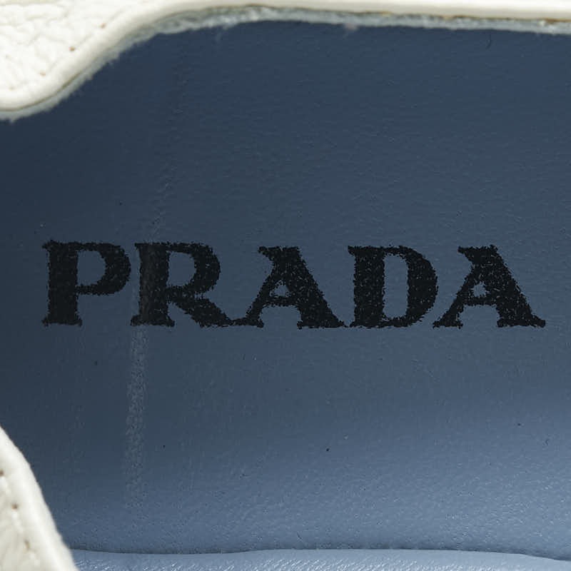 Prada Leather Canvas Flat Shoes