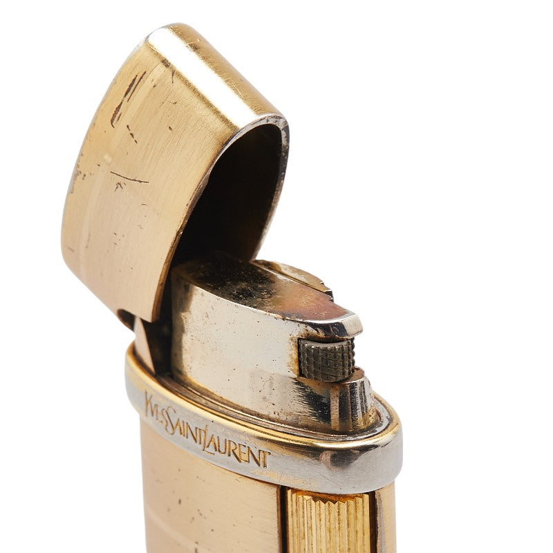 Yves Saint Laurent YSL Logo Gas Lighter Gold