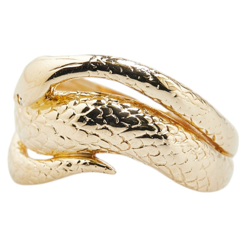 K18YG Yellow Gold Diamond Snake Motif Ring