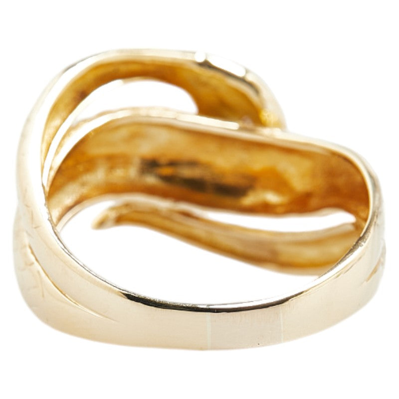 K18YG Yellow Gold Diamond Snake Motif Ring