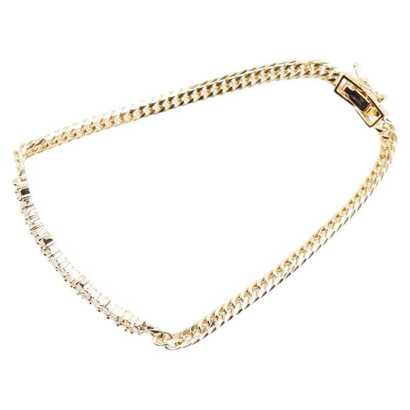 K18YG Yellow Gold Diamond Bracelet 0.88ct