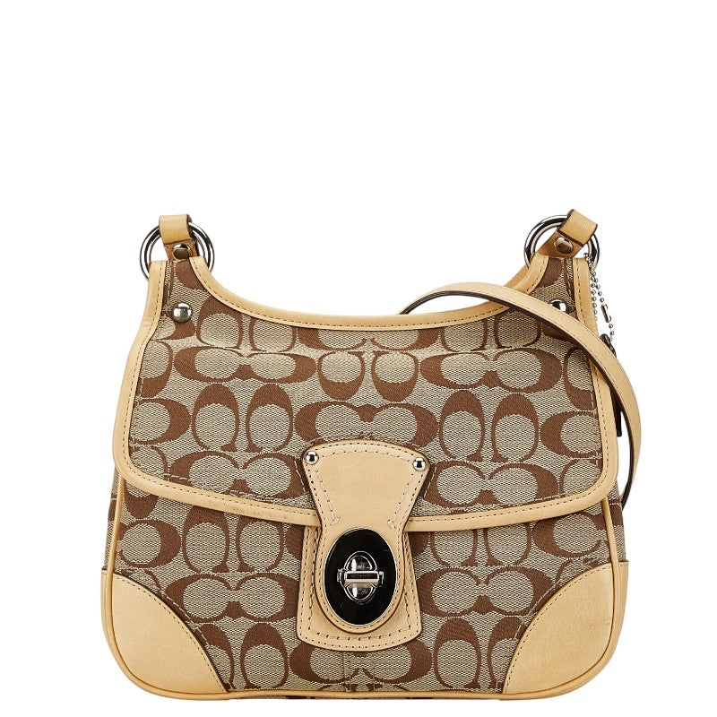 Coach Signature Canvas Leather Crossbody Bag F13791