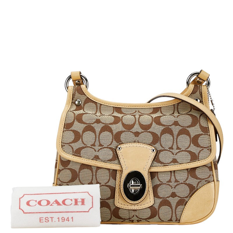 Coach Signature Canvas Leather Crossbody Bag F13791