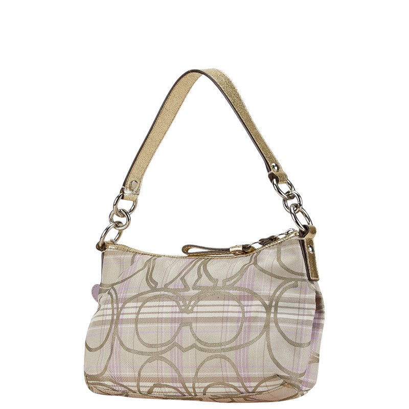 Coach Check Signature Plaid 2WAY Handbag