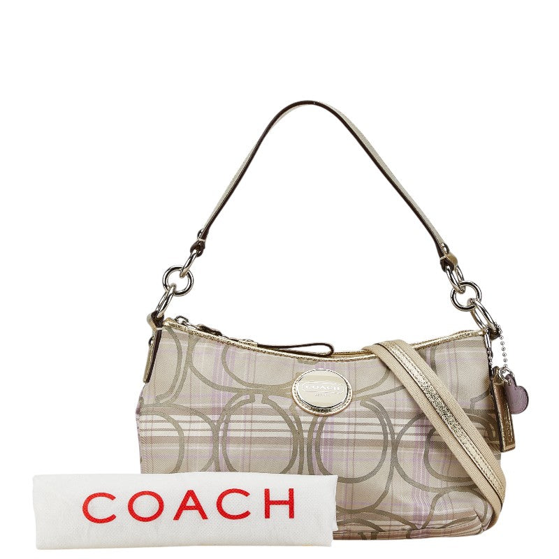 Coach Check Signature Plaid 2WAY Handbag