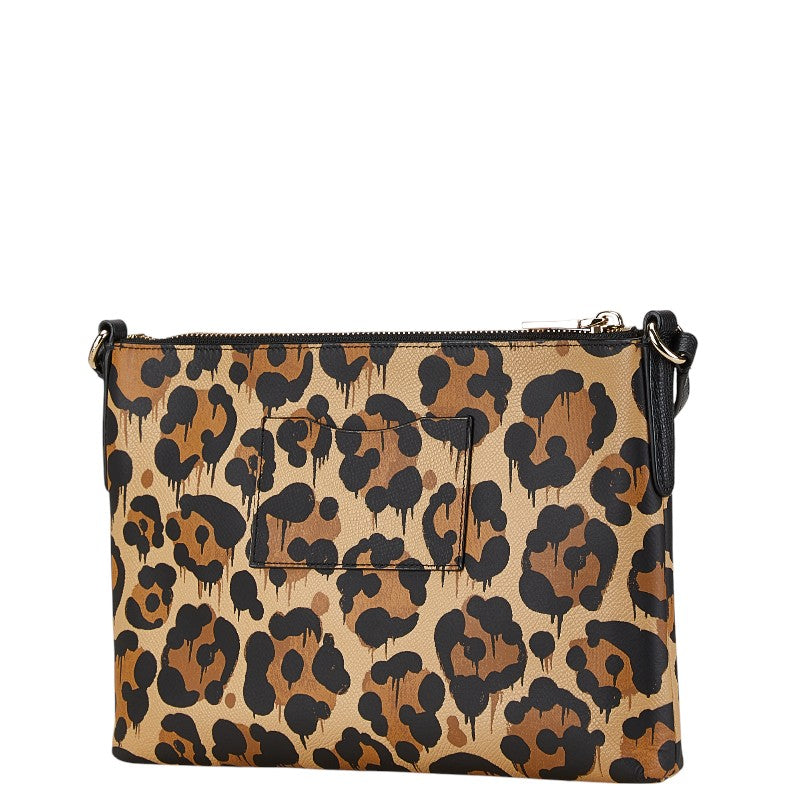 Coach Leopard Shoulder Bag 36326 PVC Leather