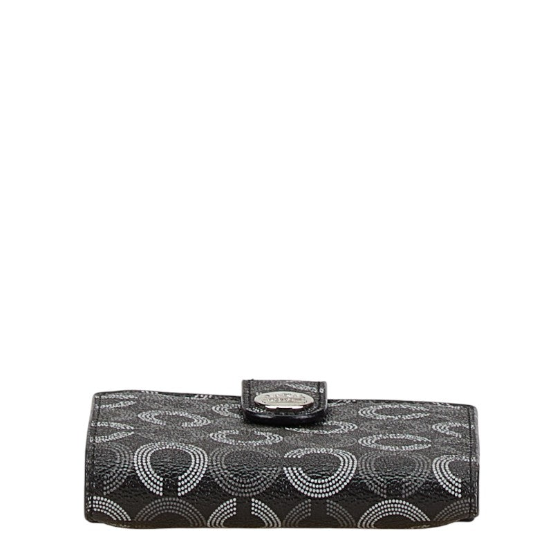 Coach Op Art PVC Leather Wallet Black