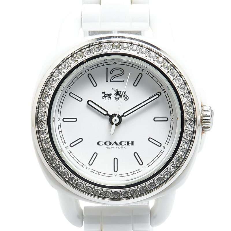 Coach Rhinestone Bezel Quartz Watch