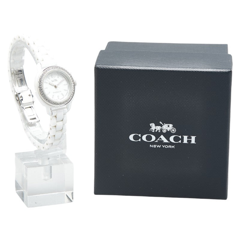 Coach Rhinestone Bezel Quartz Watch