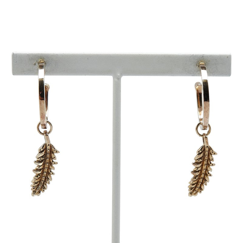 Coach Feather Motif Gold Plated Earrings