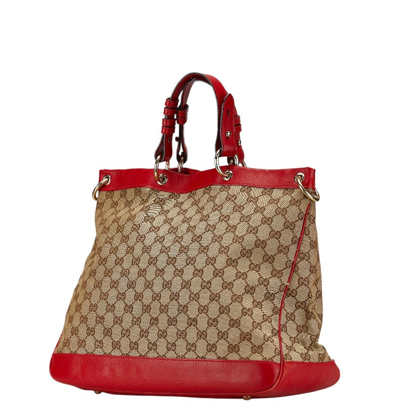 Gucci Canvas Leather Valentine 2WAY Handbag