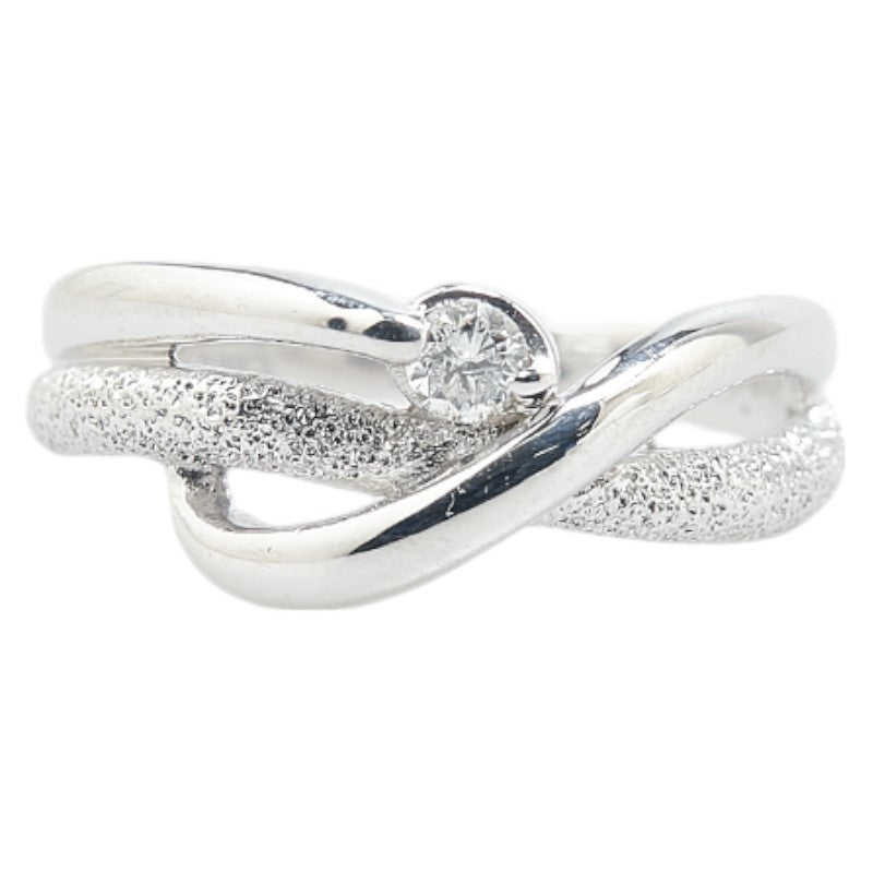 K18WG White Gold Diamond Ring 12.5